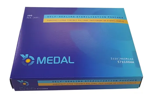 Medal Torebki do sterylizacji 57mm x 100mm - 200 szt.
