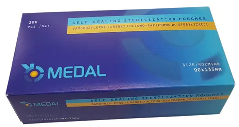 Medal Torebki do sterylizacji 90mm x 135mm - 200 szt.