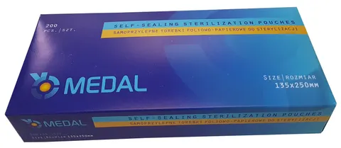 Medal Torebki do sterylizacji 135mm x 250mm - 200 szt.