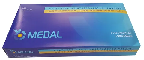Medal Torebki do sterylizacji 190mm x 330mm - 200 szt.