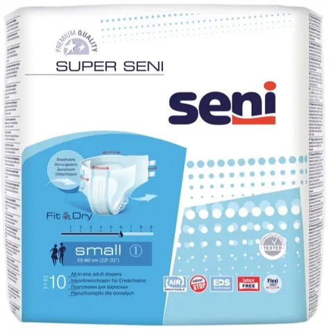 Seni Super Seni Pieluchomajtki Rozmiar S 10 szt.