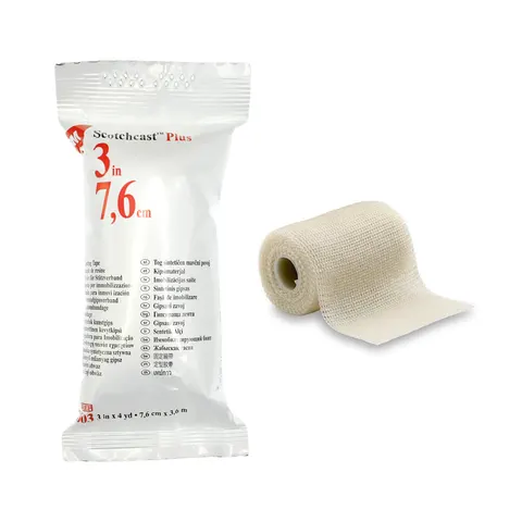 3M Scotchcast™ Plus 82003 - Opaska syntetyczna sztywna 7,6cm x 3,6m (gips syntetyczny)