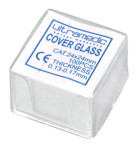 Szkiełka mikroskopowe nakrywkowe 24x24 mm - 100 szt.