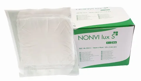 Nonvi lux S Kompresy włókninowe jałowe 10x10 cm 75 szt.