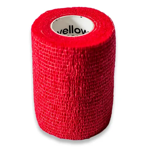 yellowBand 7,5 cm x 4,5 m bandaż kohezyjny (typ coban) samoprzylepny Kolor: czerwony