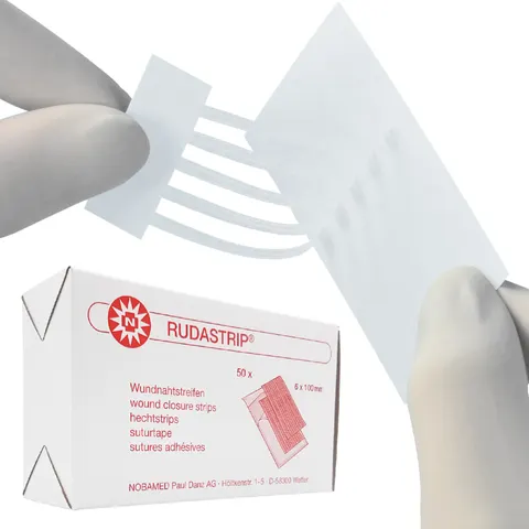RUDASTRIP Paski do zamykania ran Nobamed 6 x 100mm - 50 BLISTRÓW