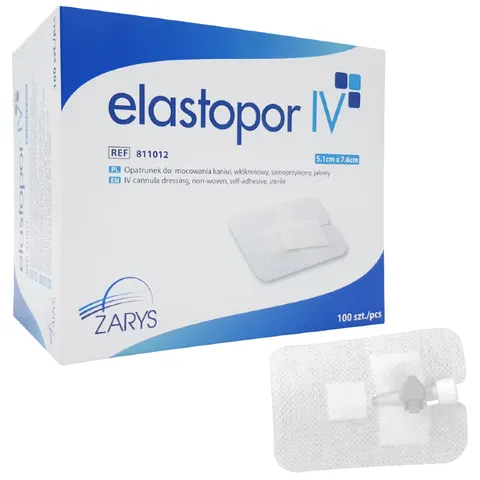 Elastopor IV opatrunek do mocowania kaniul 5,1x7,6 cm - 100 szt.
