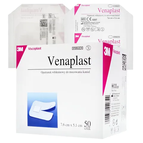 Venaplast 3M plaster do mocowania kaniul/wenflonu - 50 szt.
