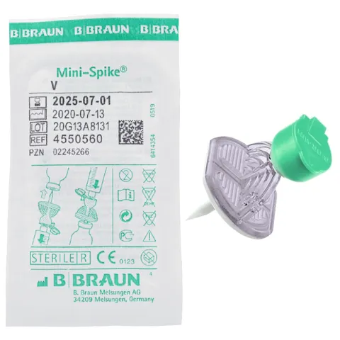 Mini Spike V - przyrząd do pobierania leków strzykawką B.Braun