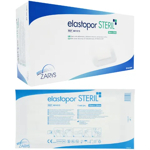 elastopor STERIL Plaster z opatrunkiem chłonnym 10x20 cm - 25 szt.