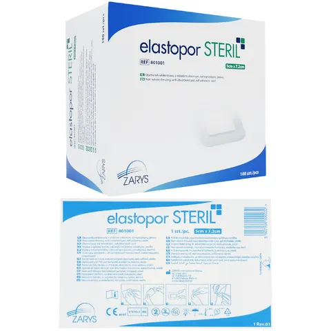 elastopor STERIL Plaster z opatrunkiem chłonnym 5x7.2 cm - 100 szt.
