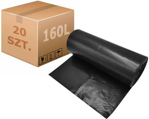 Worki na odpady CZARNE 160L - 200 szt. (20 rol.)