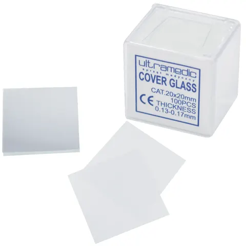 Szkiełka mikroskopowe nakrywkowe 20 x 20 mm - 100 szt.