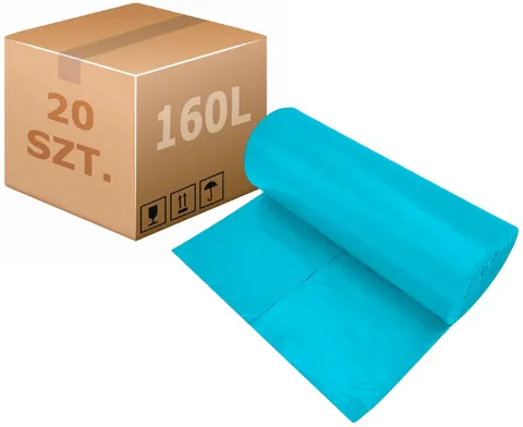 Worki na odpady/śmieci NIEBIESKIE 160L - 400szt.