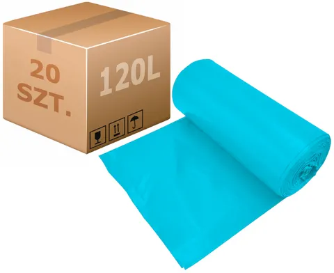 Worki na odpady/śmieci NIEBIESKIE 120L - 500szt.