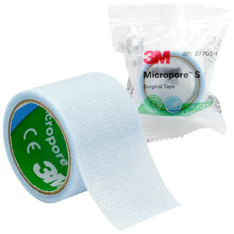 3M Micropore™ S - Przylepiec silikonowy chirurgiczny 2,5cm x 1,3m - 1 rolka