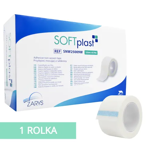 SOFTplast Przylepiec włókninowy 2,5cm x 9,14m - 1 szt.