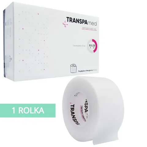 TRANSPAmed™ - Przylepiec foliowy chirurgiczny 9,1m x 2,5cm - 1 szt.