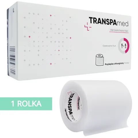TRANSPAmed™ - Przylepiec foliowy chirurgiczny 5m x 5cm - 1 szt.