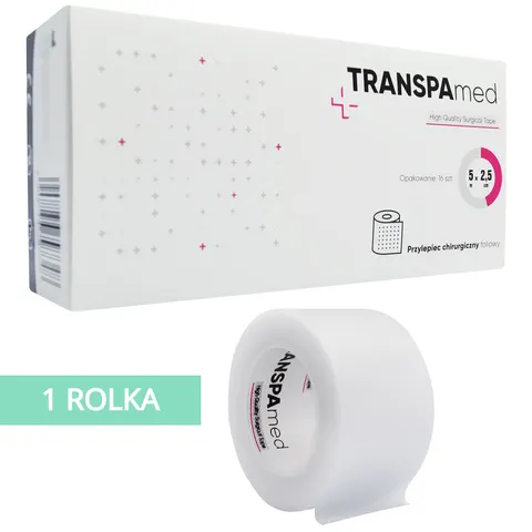 TRANSPAmed™ - Przylepiec foliowy chirurgiczny 5m x 2,5cm - 1 szt.