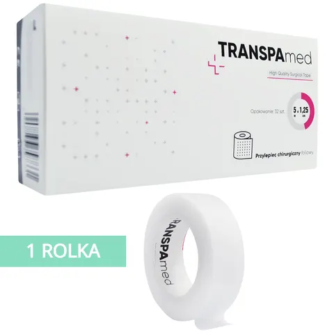 TRANSPAmed™ - Przylepiec foliowy chirurgiczny 5m x 1,25cm - 1 szt.