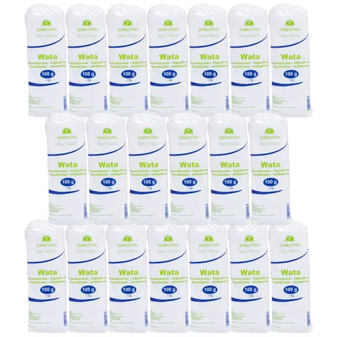 Wata bawełniano-wiskozowa TOMCOTTON 100g - 20 op. (2000g - 2kg)