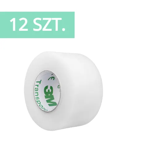 3M Transpore™ Przylepiec foliowy 2,5cm x 9,1m - 12 szt.