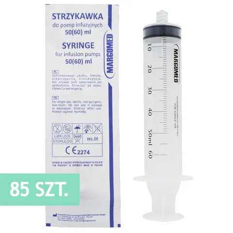 Strzykawka do pomp infuzyjnych 50ml MARGOMED - 85 szt.