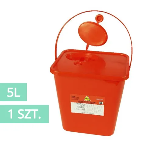 Pojemnik na odpady medyczne 5L czerwony NEUPLAST - 1 szt.