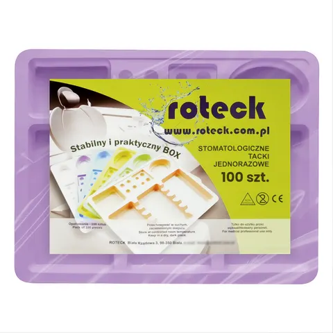 Tacki stomatologiczne jednorazowe ROTECK fioletowe - 100 szt.