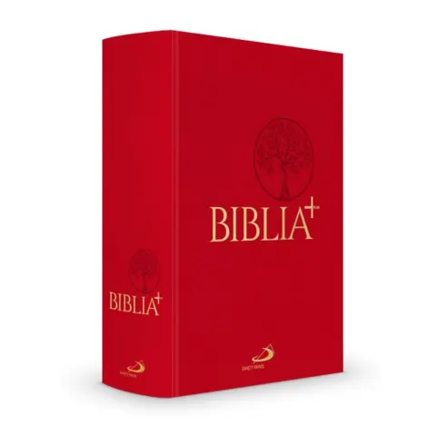Biblia Plus - oprawa twarda - czerwone płótno.