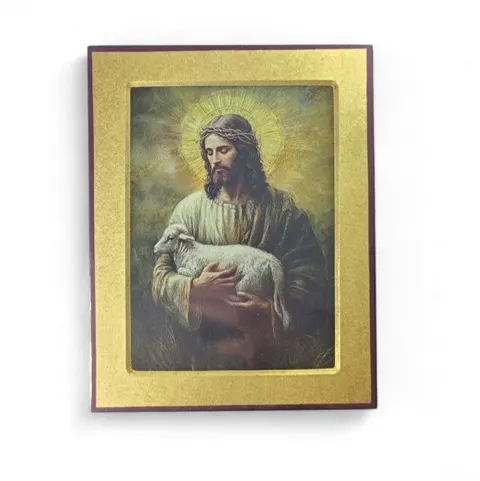 Ikona Jezus Dobry Pasterz. Kowczeg. Średnia.