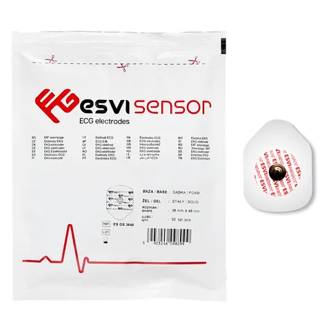 Elektrody ESVIsensor ES GS3648 36x48 mm do EKG i holtera - 50 szt. | REF: ES GS 3648
