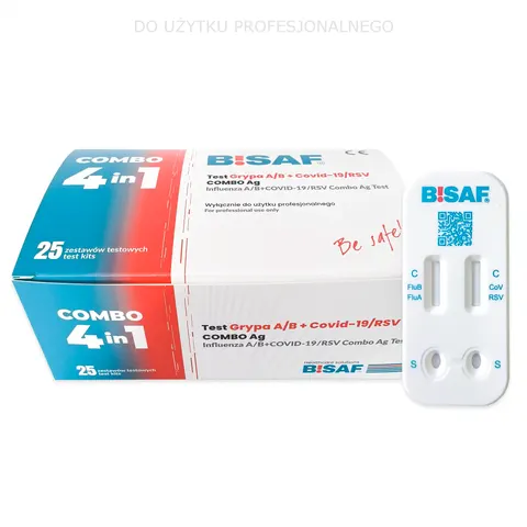 Test BISAF COMBO 4w1 | Grypa A+B | COVID-19 | RSV - 25 szt.