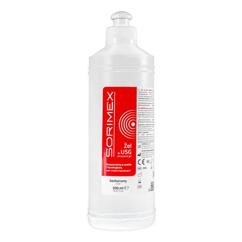 SORIMEX Żel do USG bezbarwny (KTG, UD, IPL) 500 ml - 1 szt. | REF: SR06