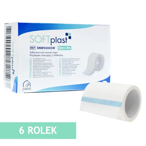 SOFTplast Przylepiec włókninowy 5cm x 5m - 6 szt.