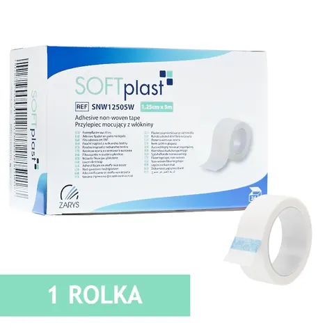 SOFTplast Przylepiec włókninowy 1,25cm x 5m - 1 szt.
