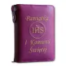 Etui Biblia Tysiąclecia - Pamiątka Pierwszej Komunii Świętej. Malinowe