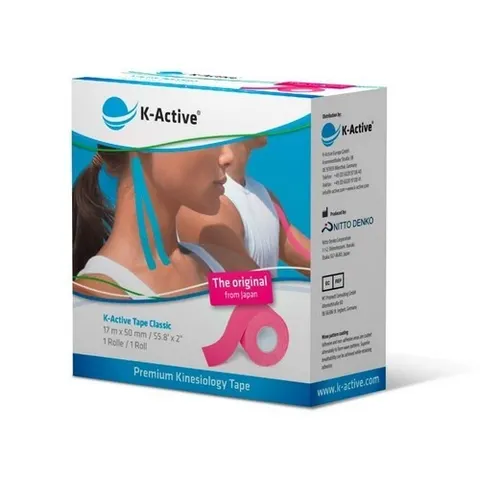 K-Active Kinesiology Tape 17m RÓŻOWY (JAPONIA - NITTO DENKO)