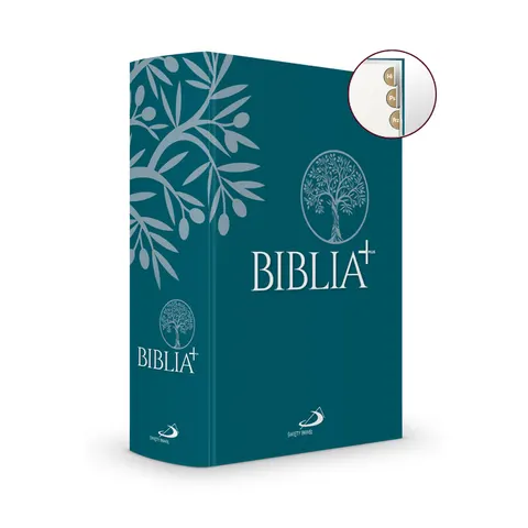 Biblia Plus - oprawa twarda paginowana- turkus