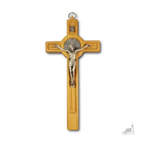 Krzyż Benedyktyński drewniany. Zestaw kolędowy 25cm