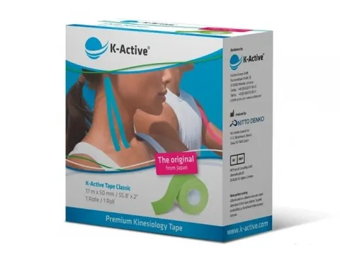 K-Active Kinesiology Tape 17m ZIELONY (JAPONIA - NITTO DENKO)