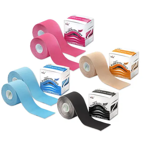 SZEŚCIOPAK rolek PROFESJONALNYCH Plastrów Kinesiology Tape (Nasara zestaw - 6)