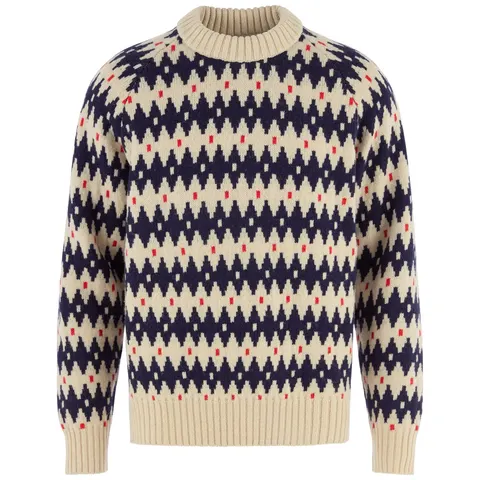 Ovik Jacquard Knit M - męski sweter z wełny merino (100% wełna)