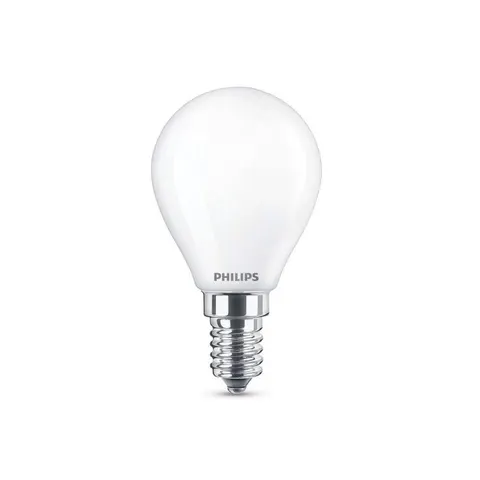 Żarówka LED E14 kulka P45 4,3W 470lm odp.40W 230VAC, barwa światła ciepła biel 2700K, 15000h; PHILIPS