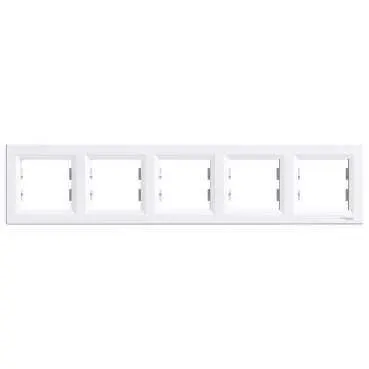 ASFORA Ramka 5-krotna pozioma, biała; EPH5800521, SCHNEIDER ELECTRIC