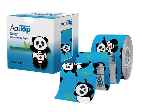 Acutop Design Tape niebieski z wzorem Panda + instrukcja (Panda Blue)