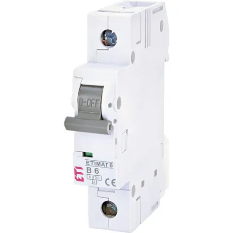 Wyłącznik nadprądowy 1P B 6A 6kA AC, ETIMAT 6 1p B6; 002111512, ETI POLAM