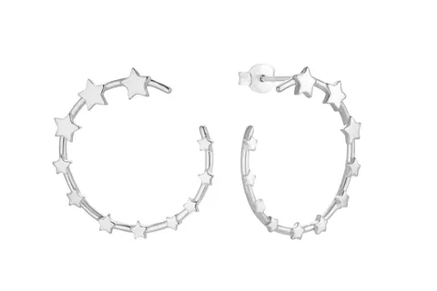 Kolczyki Twisted Stars Silver