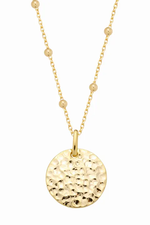 Naszyjnik Hammered Medalion Gold